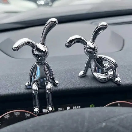 Long-Eared Rabbit Decorative Figurine Set