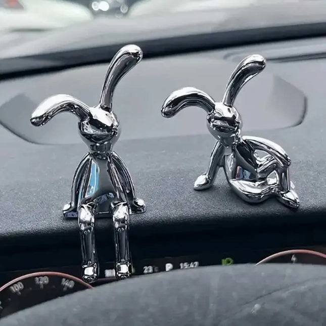 Long-Eared Rabbit Decorative Figurine Set