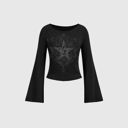 Women's Y2K Grunge Graphic Long Sleeve T-Shirt
