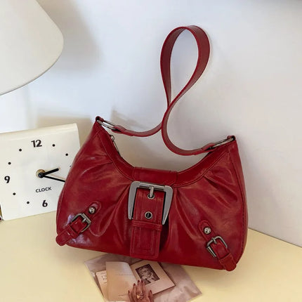Pleated Retro Shoulder Bag
