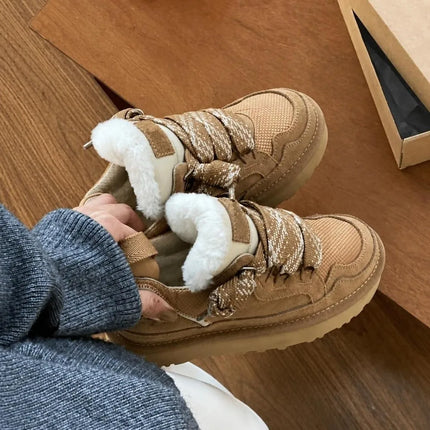 Women's Warm Wool-Lined Snow Boots