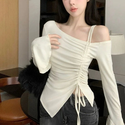 Women's Off-Shoulder Flare Sleeve Top