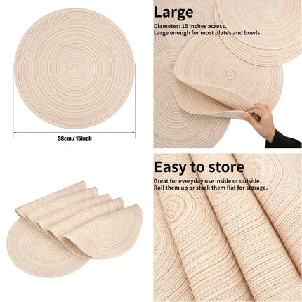 Round Woven Placemat Set