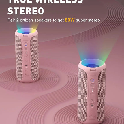 Waterproof Portable Bluetooth Speaker with RGB Lights