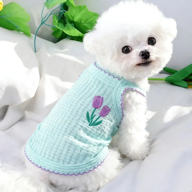 Floral Pet Suspender Vest