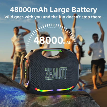 250W Portable Bluetooth Speaker with RGB Lights