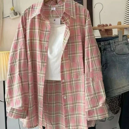 Women's Oversized Plaid Shirt