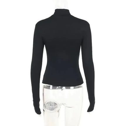 Women's Gothic Cross Turtleneck Top