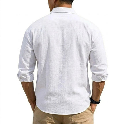 Men’s Long-Sleeve Linen Shirt