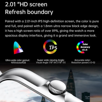 NNEOBA Smart Watch Bluetooth Call Music Silver