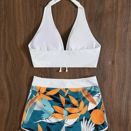 High-Waist Printed Bikini Set