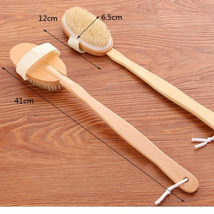 Natural Bristle Back Scrubber Brush