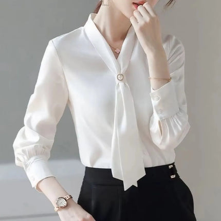 Women's White Chiffon Blouse