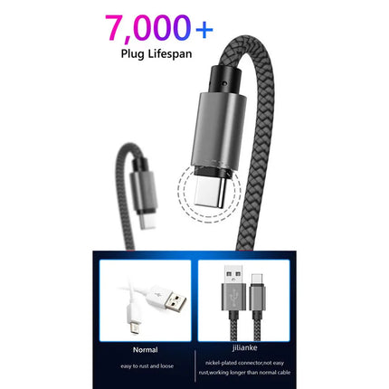 USB-A to USB-C Nylon Cable