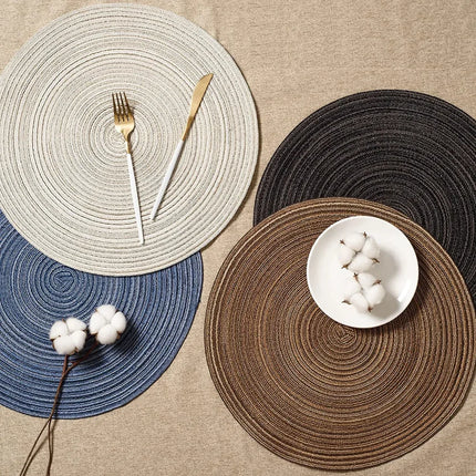Round Woven Placemat Set