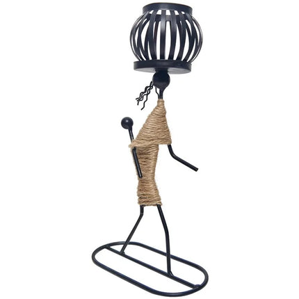 Nordic Abstract Metal Candle Holder