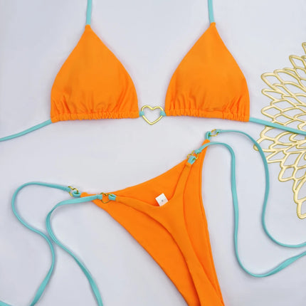 Halter Triangle Bikini Set