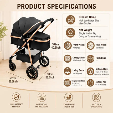 3-in-1 Lightweight Baby Travel System