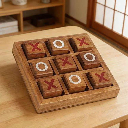 Wooden Tic Tac Toe Game