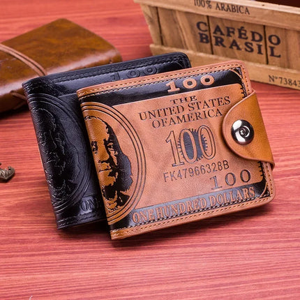 Dollar Pattern Leather Wallet