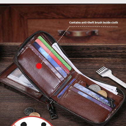 Genuine Leather Bifold Wallet