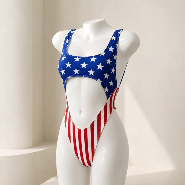 Women's USA Flag Print Romper