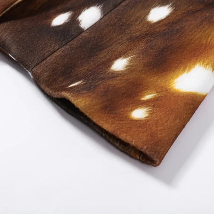 Women's Leopard Print Fur Jacket