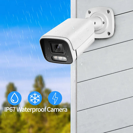 NNEOBA 4K 8MP POE Security Camera – Outdoor IP CCTV with Color Night Vision