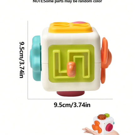 6-in-1 Montessori Sensory Busy Board Activity Cube for Kids
