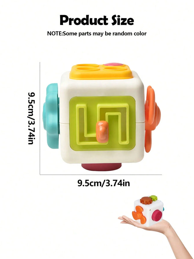 6-in-1 Montessori Sensory Busy Board Activity Cube for Kids