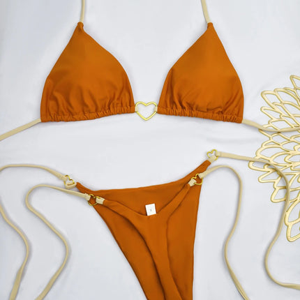 Halter Triangle Bikini Set