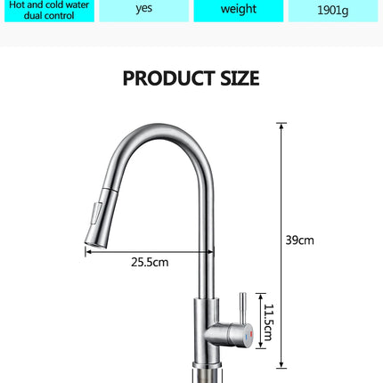 Flexible Pull-Out Kitchen Faucet