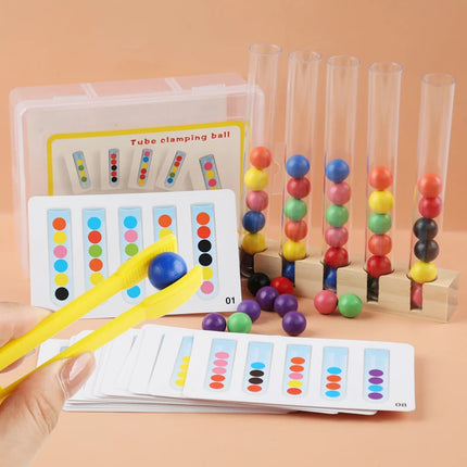 Color Sorting Beads and Test Tube Educational Game for Kids
