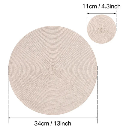 Round Woven Placemat Set