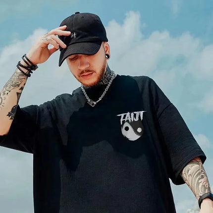 Men's Oversized Hip Hop Printed T-Shirt
