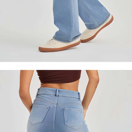 Vintage Washed Flare Jeans