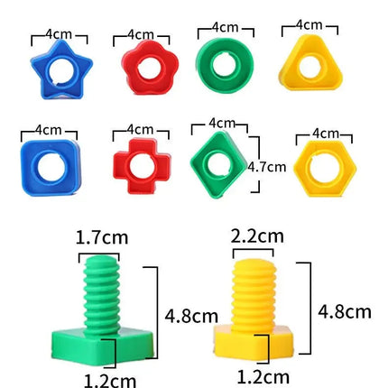 Nut-Shaped Matching Building Block Set