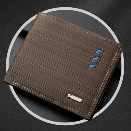 Stripe Leather Bifold Wallet