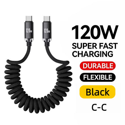 120W Retractable USB-C Cable