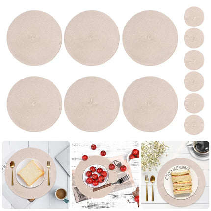 Round Woven Placemat Set