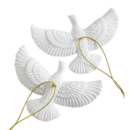 Resin Friendship Dove Christmas Ornaments