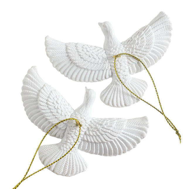 Resin Friendship Dove Christmas Ornaments