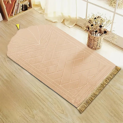 Thick Sponge Prayer Mat with Tassels