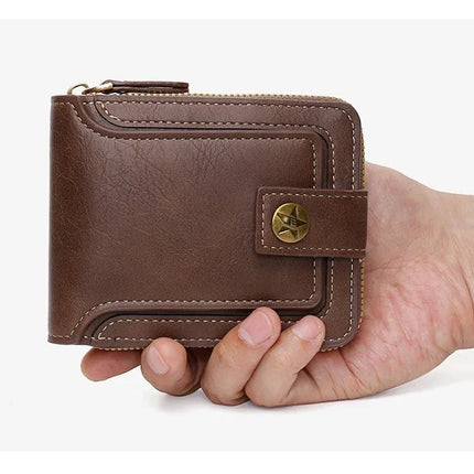 Vintage Trifold PU Wallet