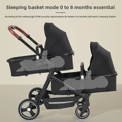 Foldable Convertible Twin Baby Stroller