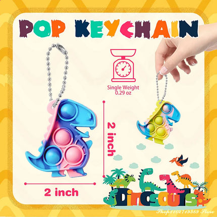 Dinosaur Pop Fidget Keychain