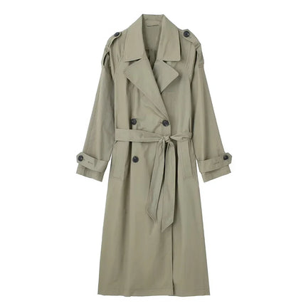 Women's Belted Double-Breasted Trench Coat