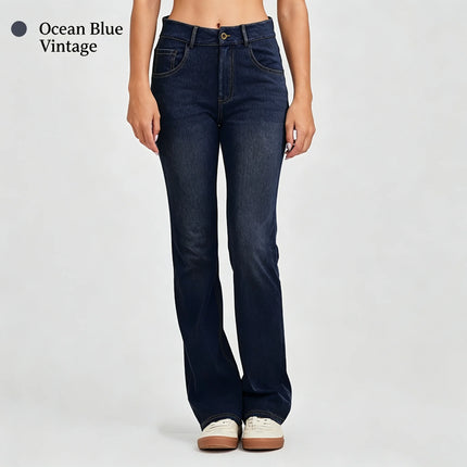 Vintage Washed Flare Jeans