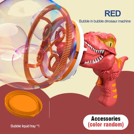 2-in-1 Dinosaur Bubble Gun