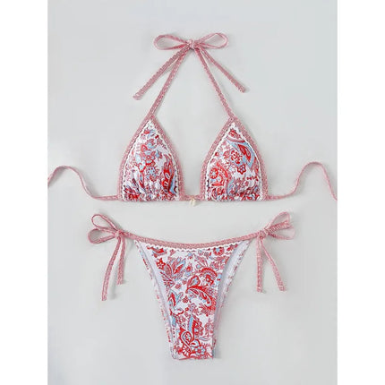 Halter String Bikini Set